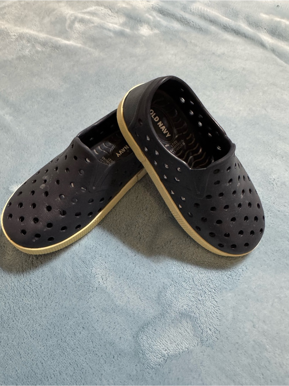 Old Navy Black Perforated Slip-On Clogs
